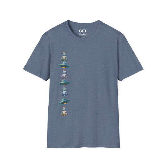 Vertical UFOs & Meditating ETs - T-Shirt