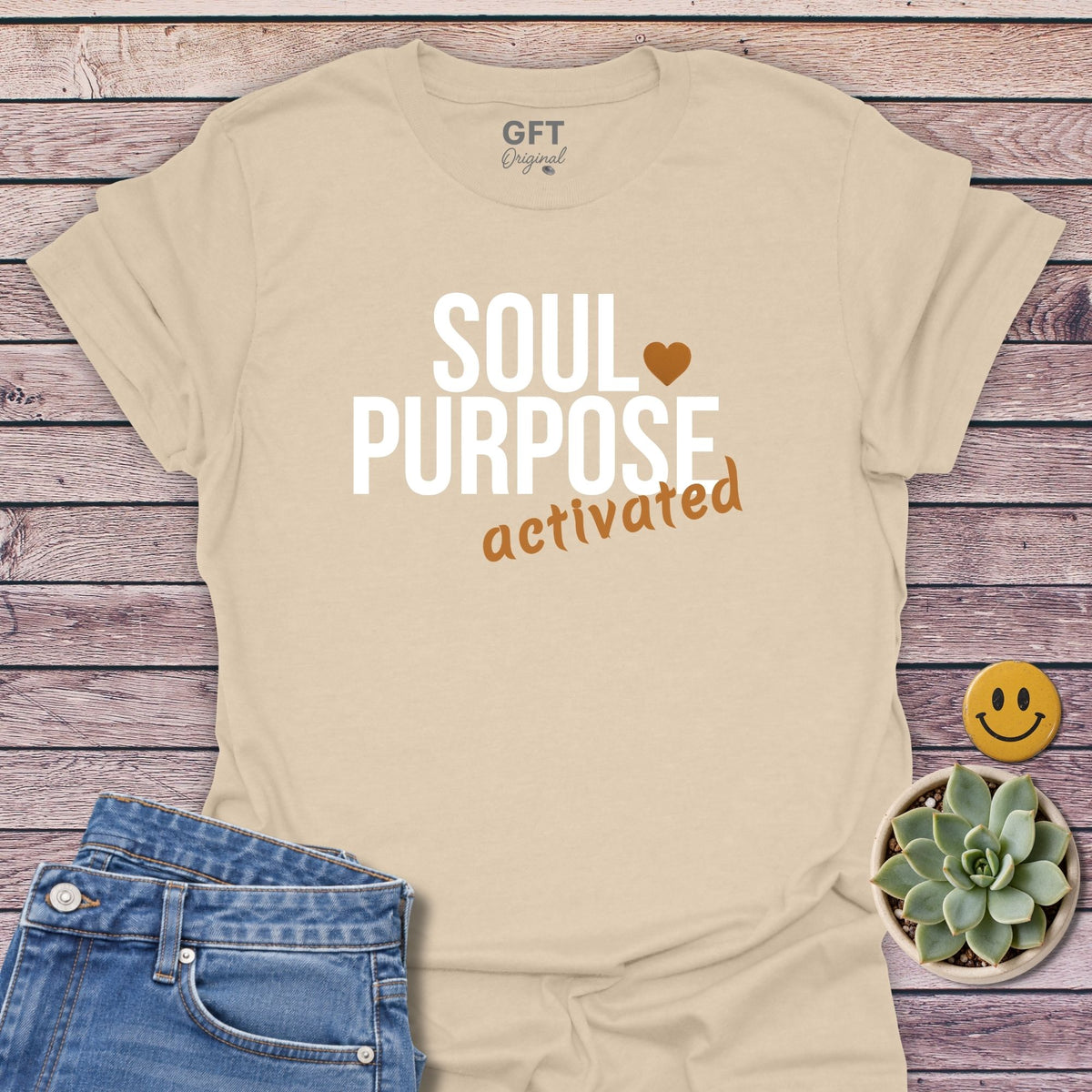 Soul Purpose Activated Classic Tee in Sand