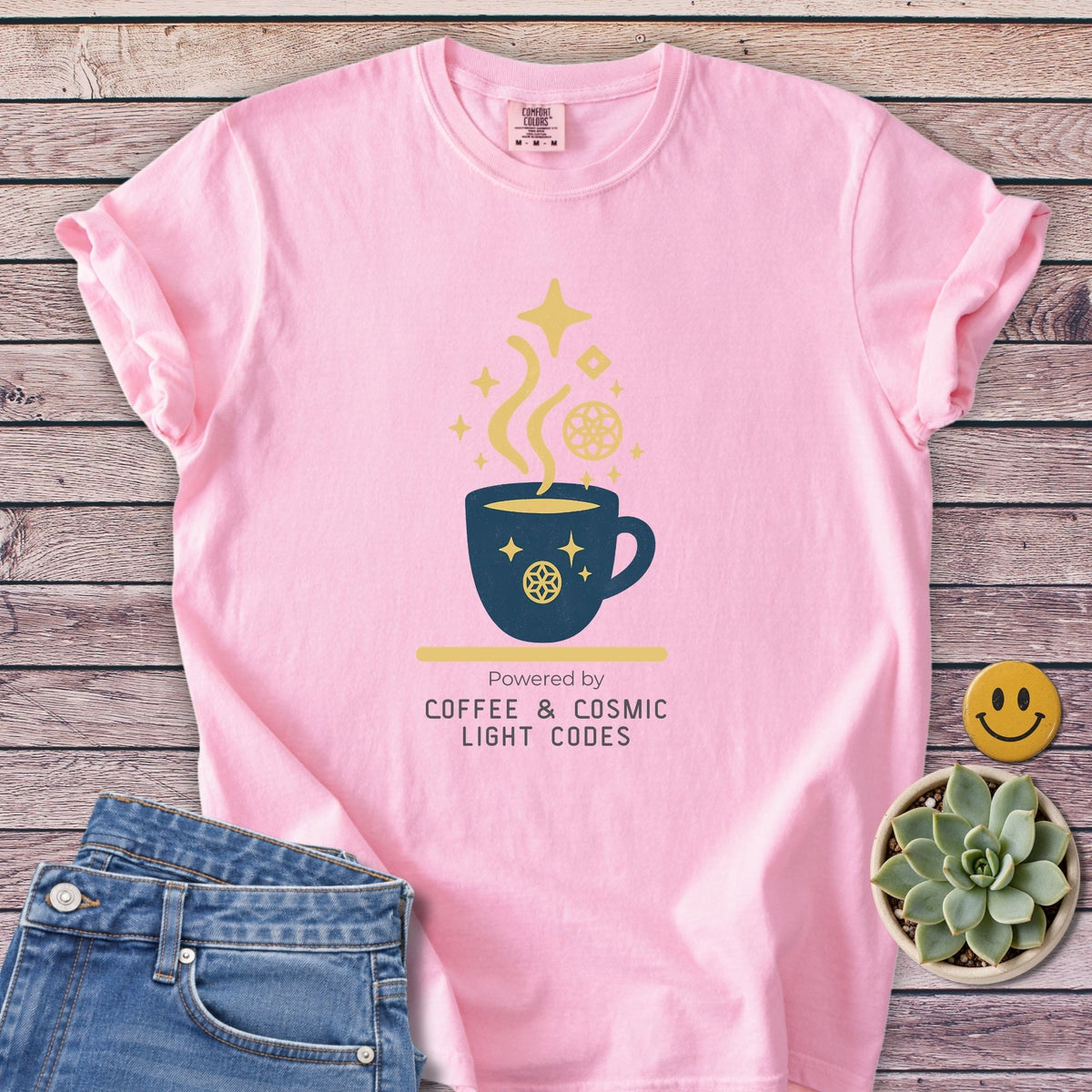 Coffee & Light Codes T-Shirt in Blossom