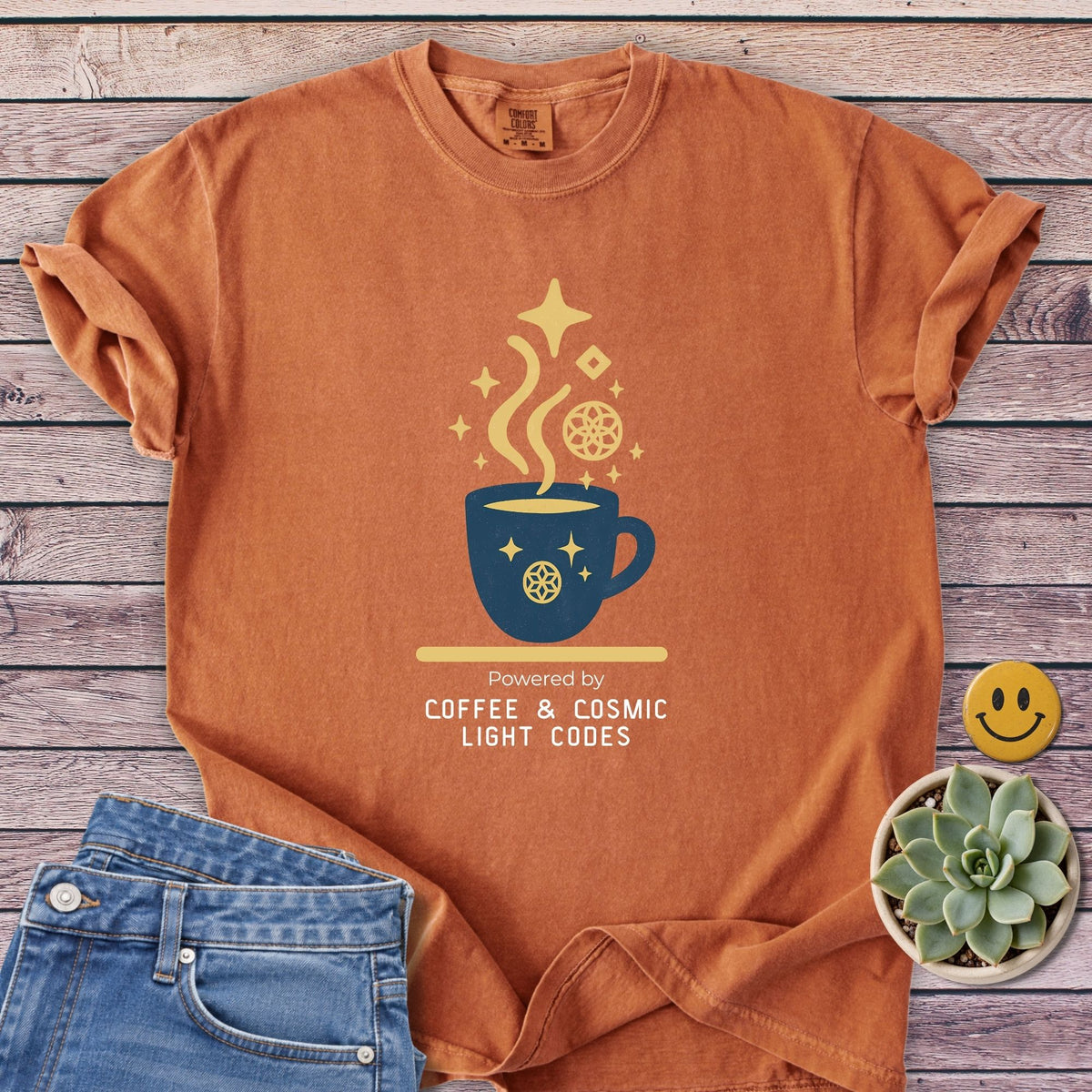 Coffee & Light Codes T-Shirt in Yam