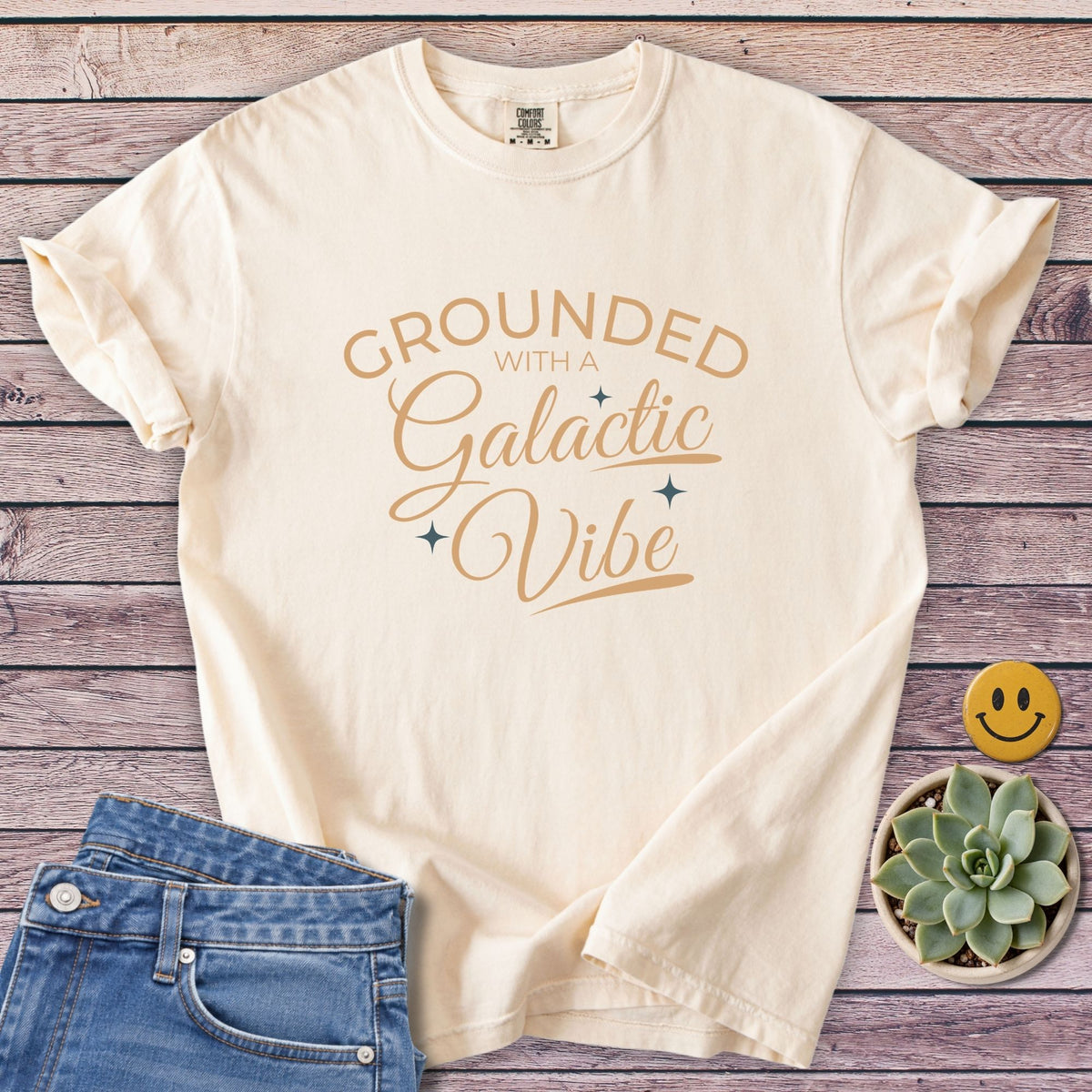 Grounded Vibe T-Shirt in Ivory