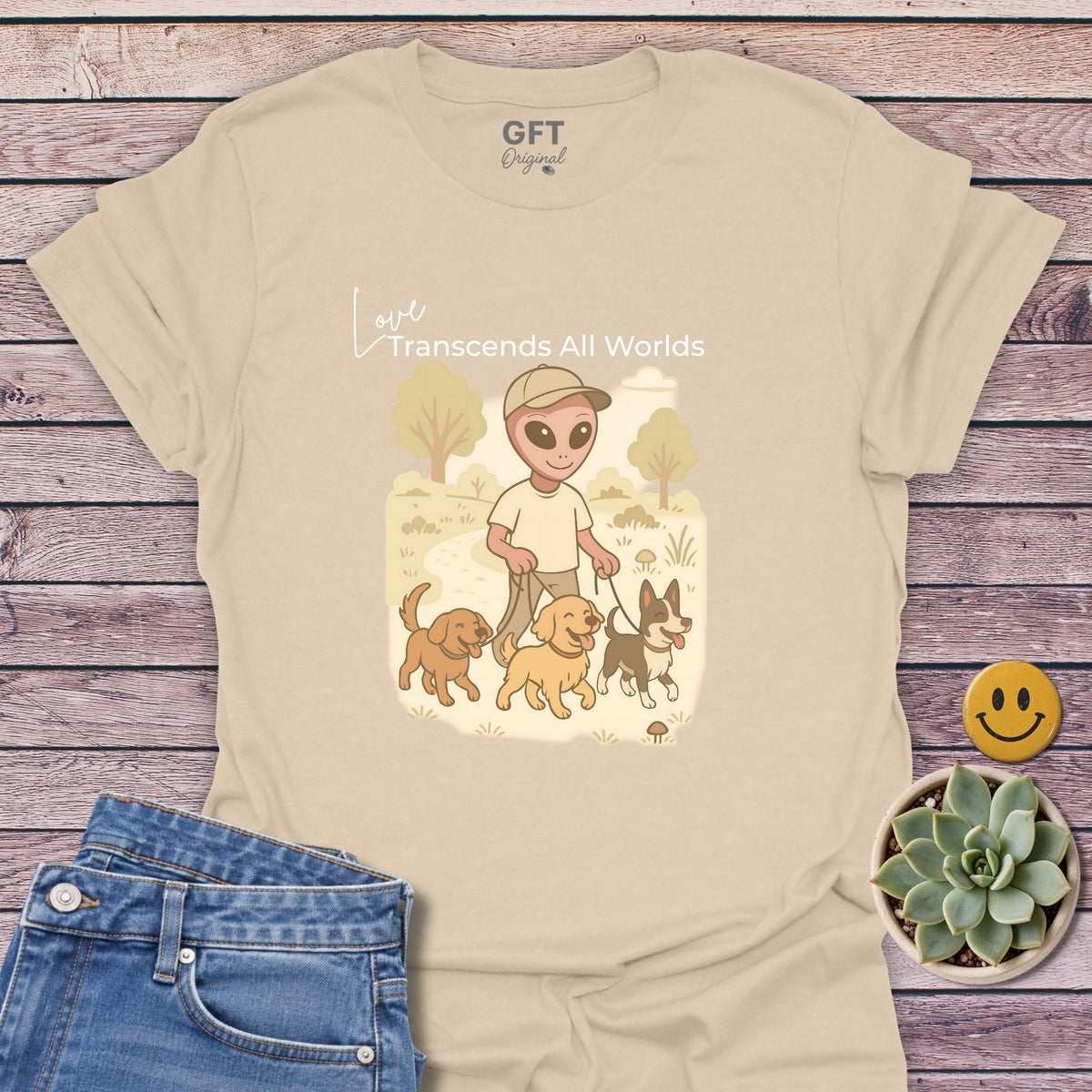 Love Transcends Classic Tee in Sand