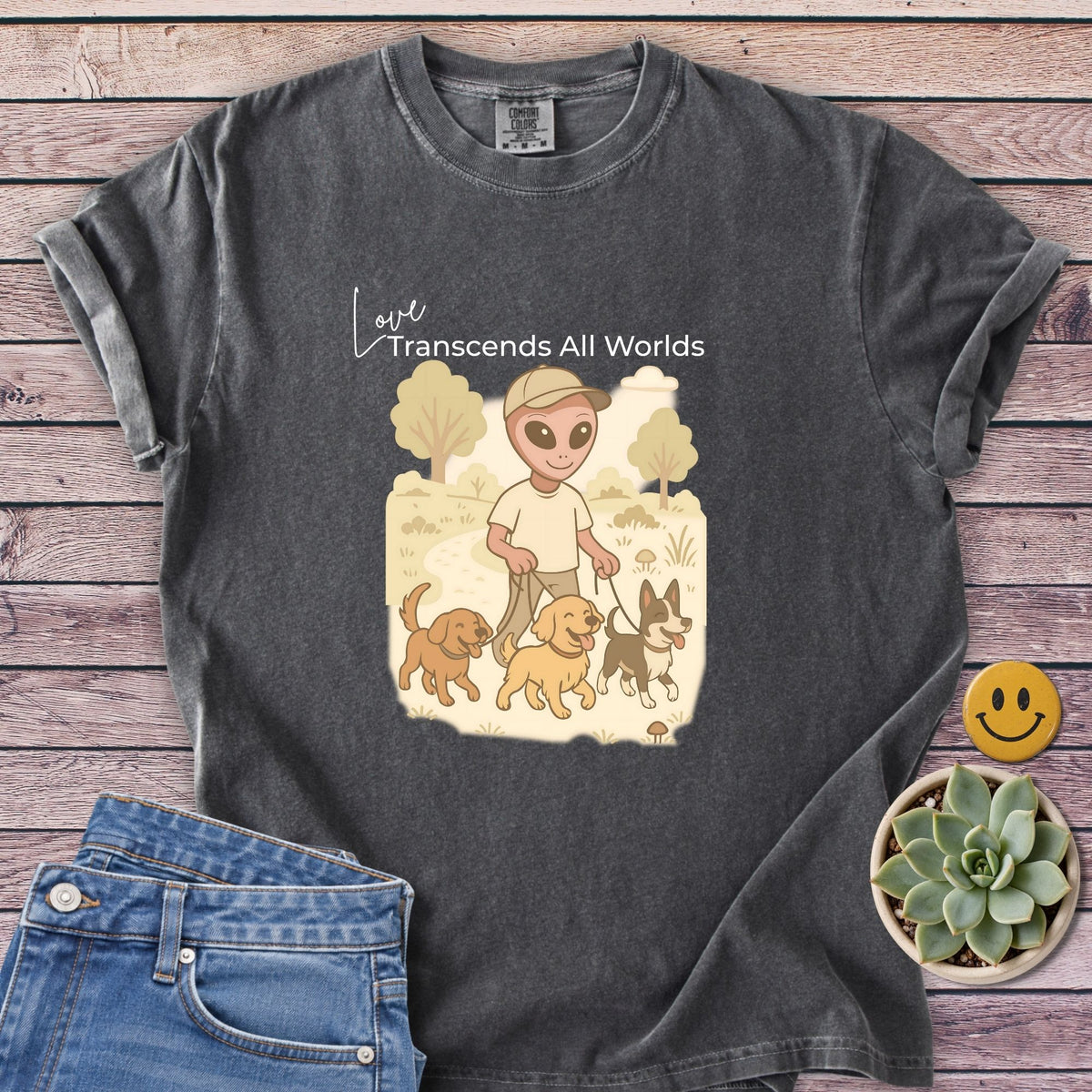 Love Transcends T-Shirt in Pepper