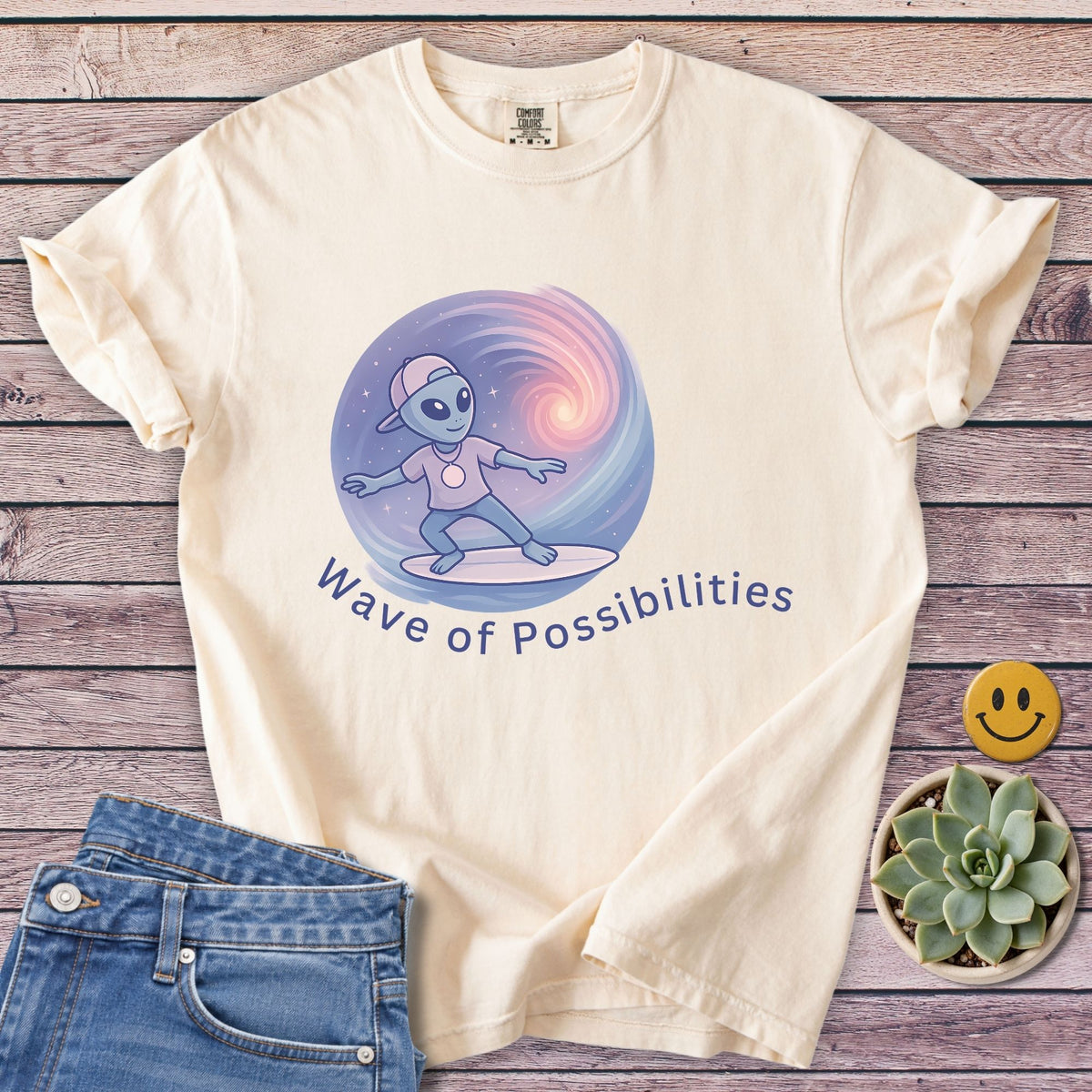 Possibilities Wave T-Shirt in Ivory