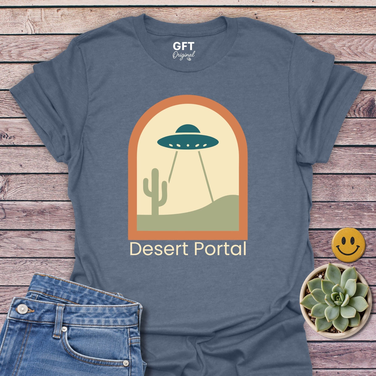 Desert Portal Classic Tee in Heather Indigo