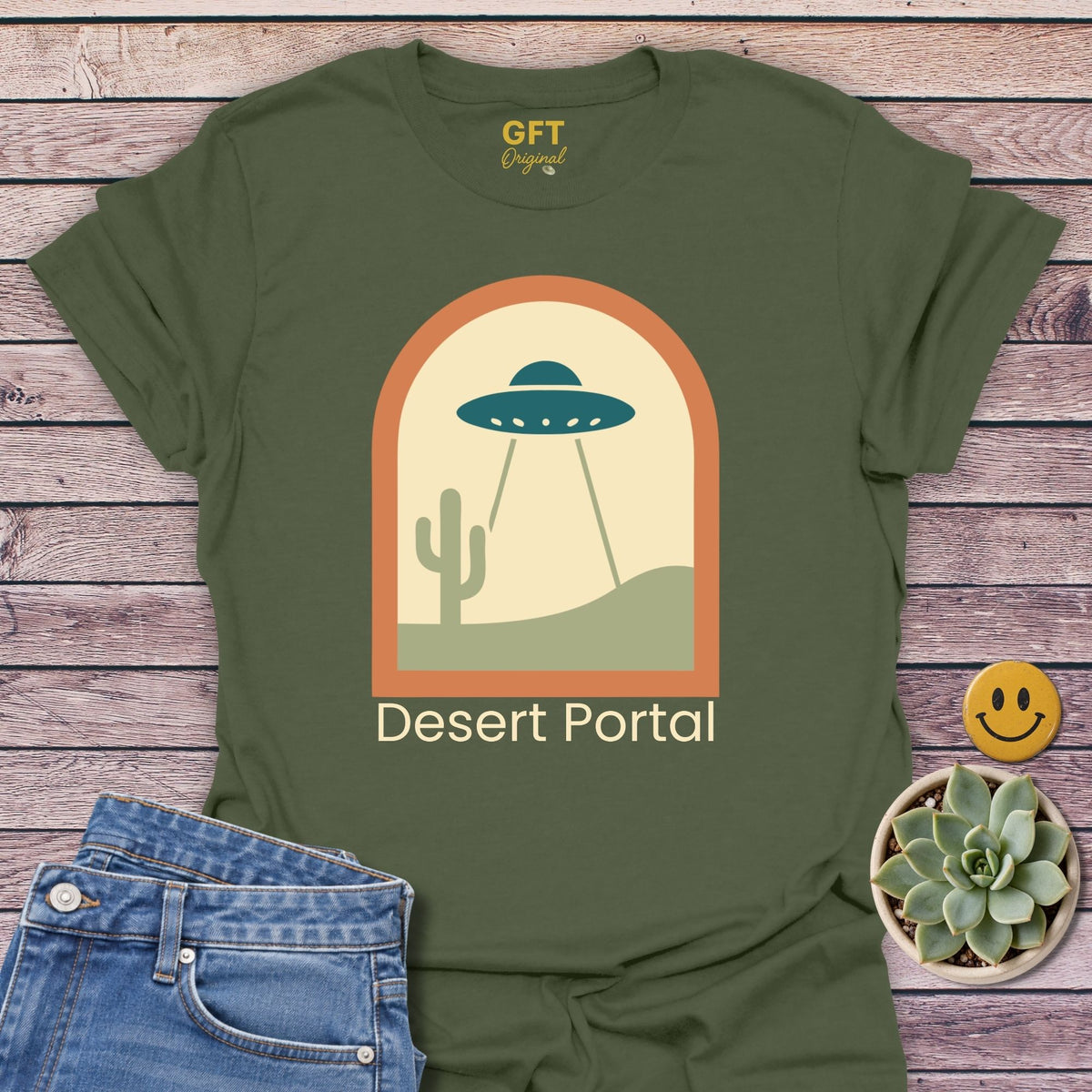 Desert Portal Classic Tee in Military Green
