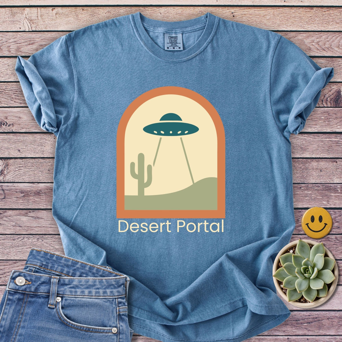 Desert Portal T-Shirt in Blue Jean