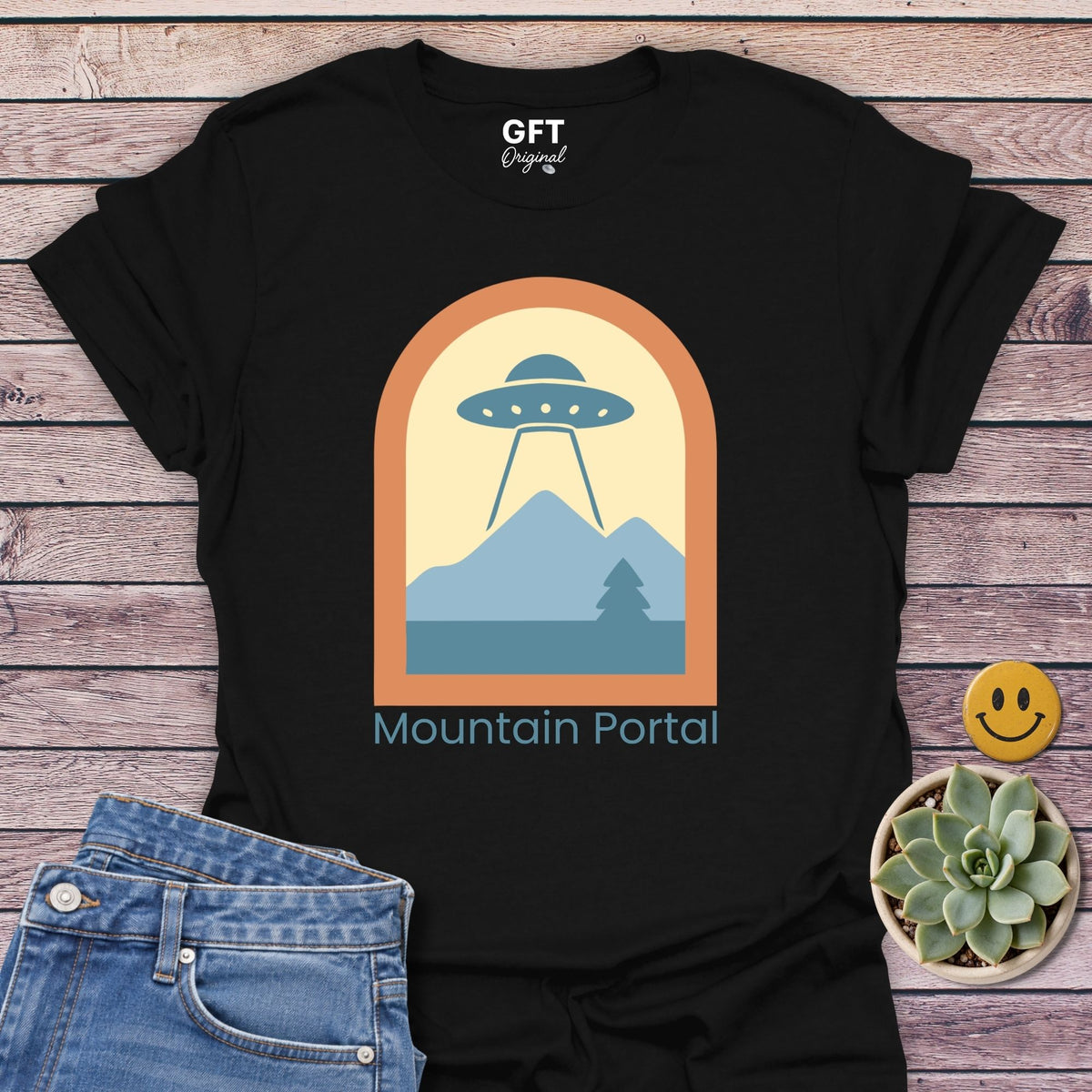 Mountain Portal Classic Tee in Black