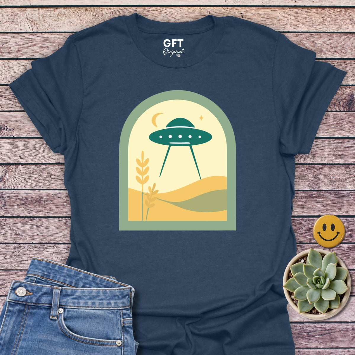 Rolling Hills Portal T-Shirt in Heather Navy