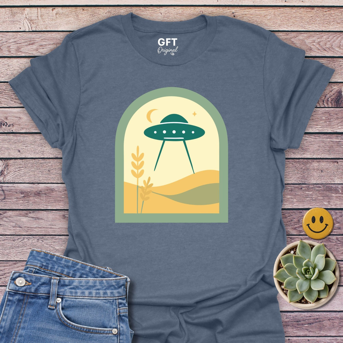 Rolling Hills Portal T-Shirt in Heather Indigo