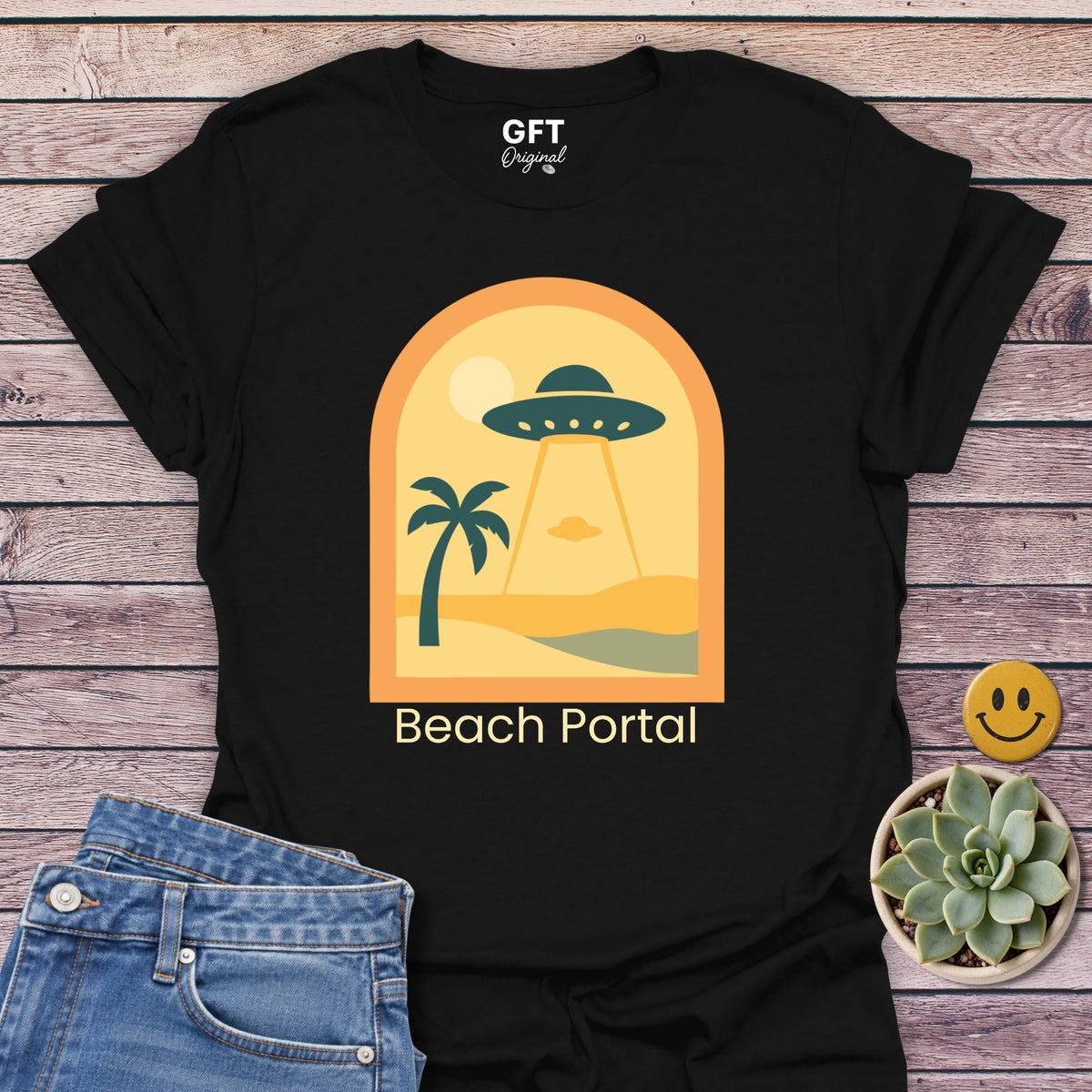 Beach Portal Classic Tee in Black