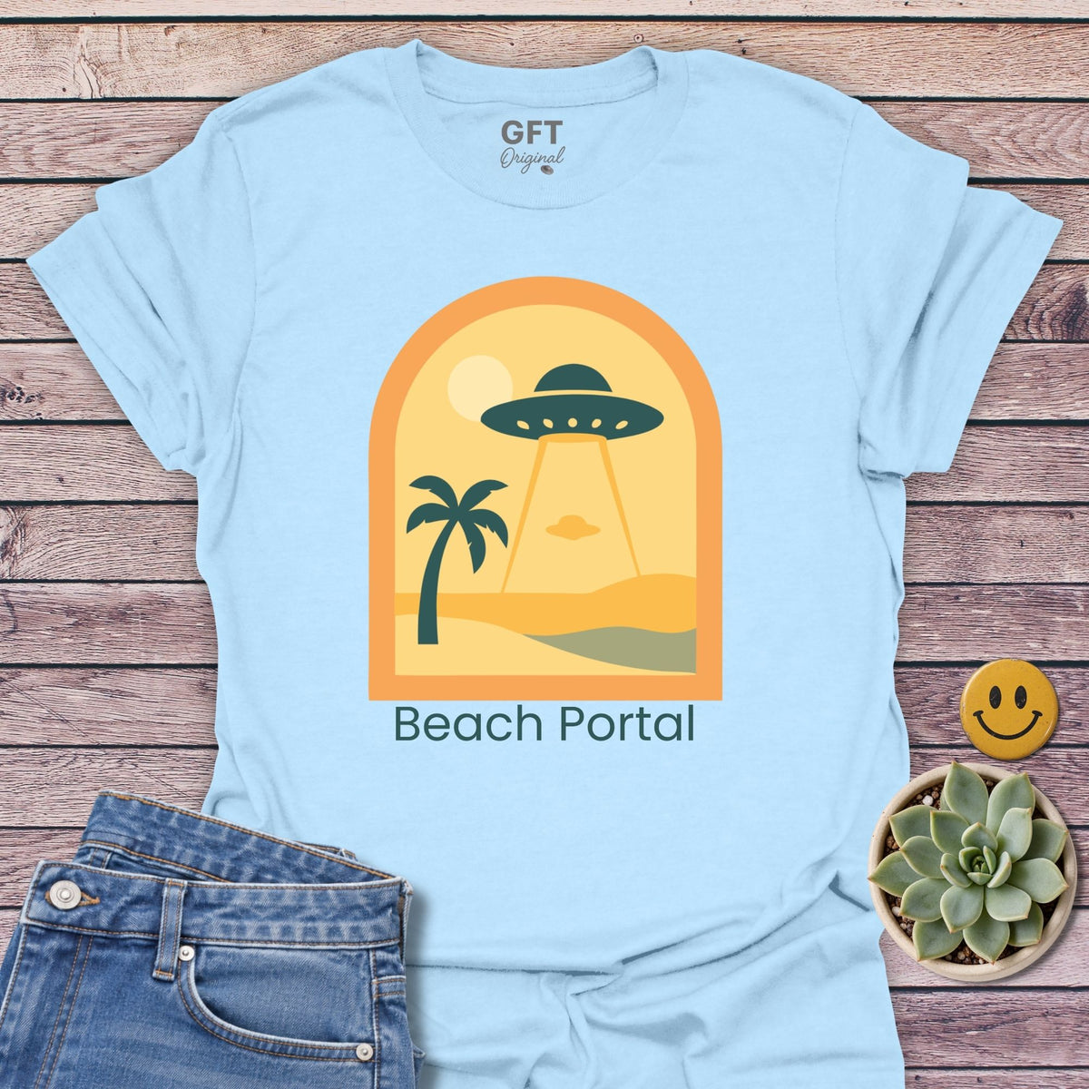 Beach Portal Classic Tee in Light Blue