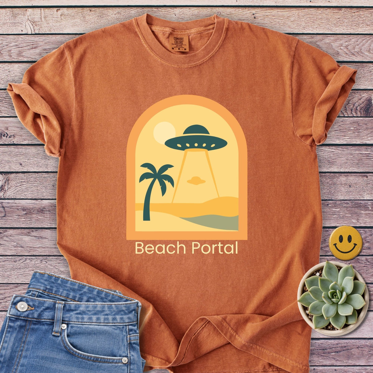 Beach Portal T-Shirt in Yam