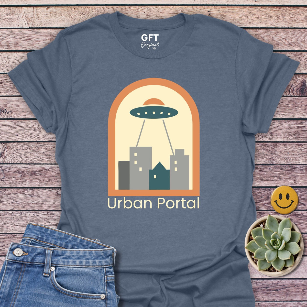 Urban Portal Classic Tee in Heather Indigo