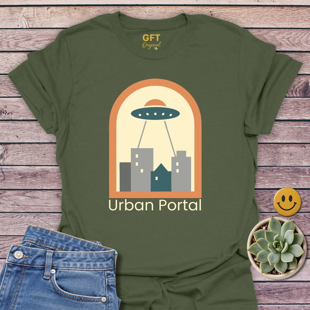 Urban Portal Classic Tee in Military Green