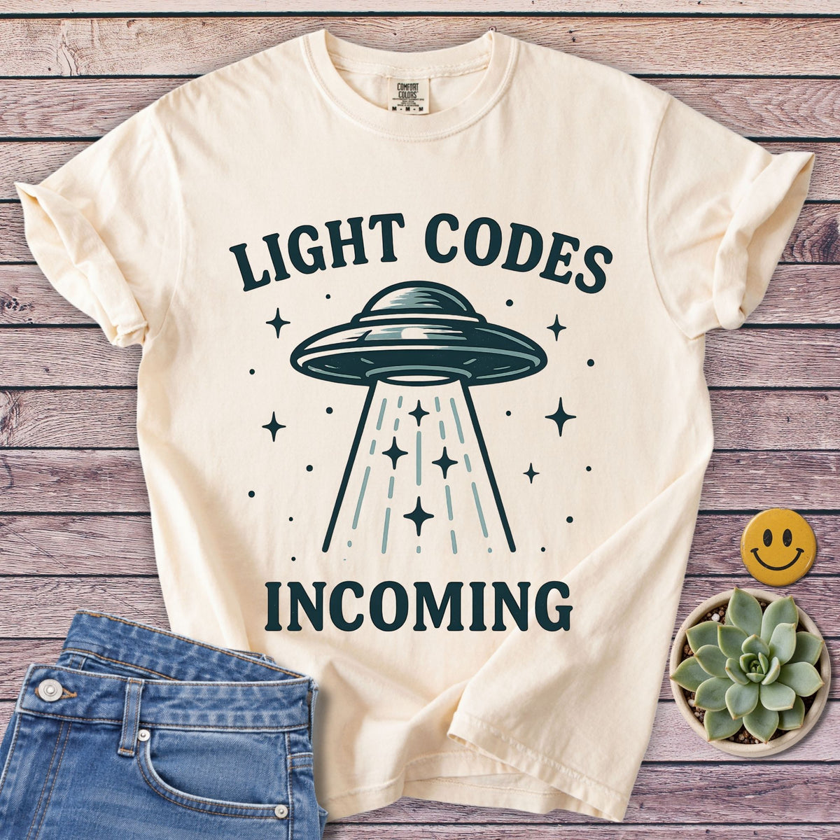 Incoming Codes T-Shirt in Ivory