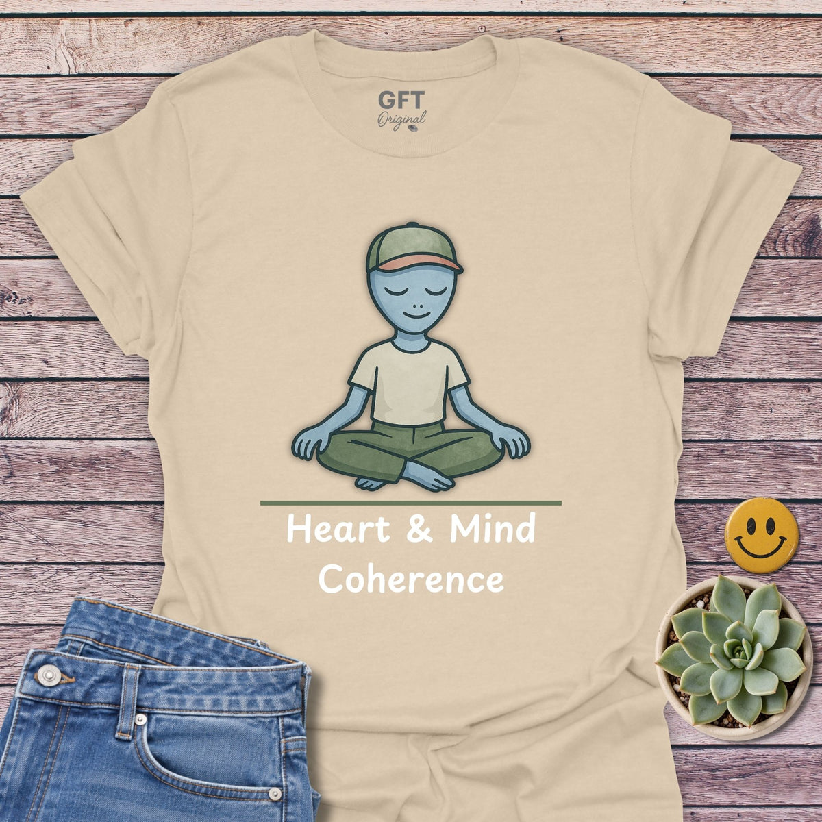 Heart Coherence Classic Tee in Sand