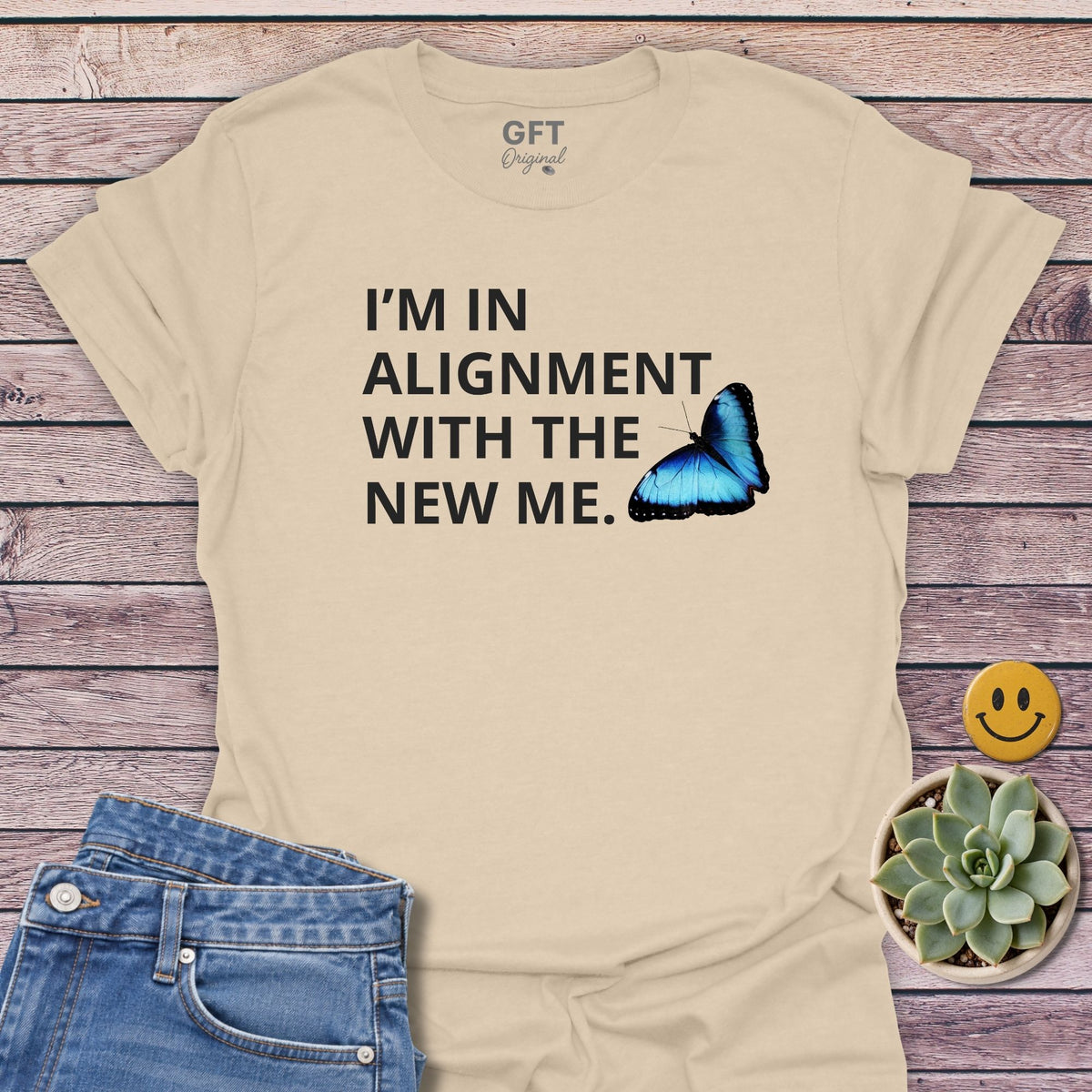 Alignment New Me Classic Tee in Sand
