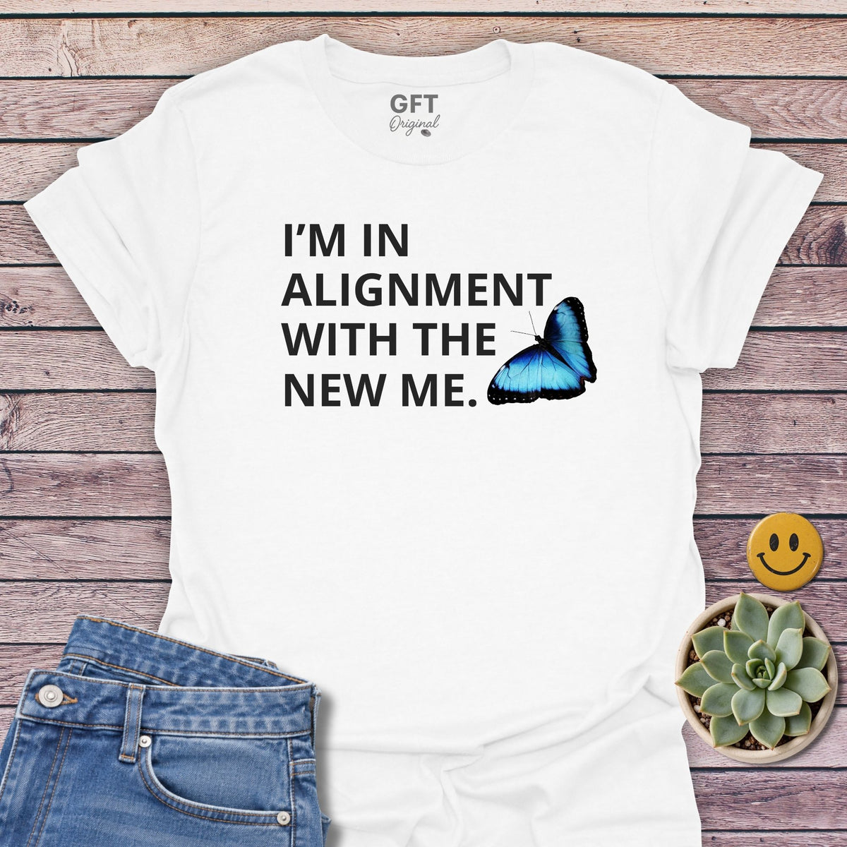 Alignment New Me Classic Tee in White