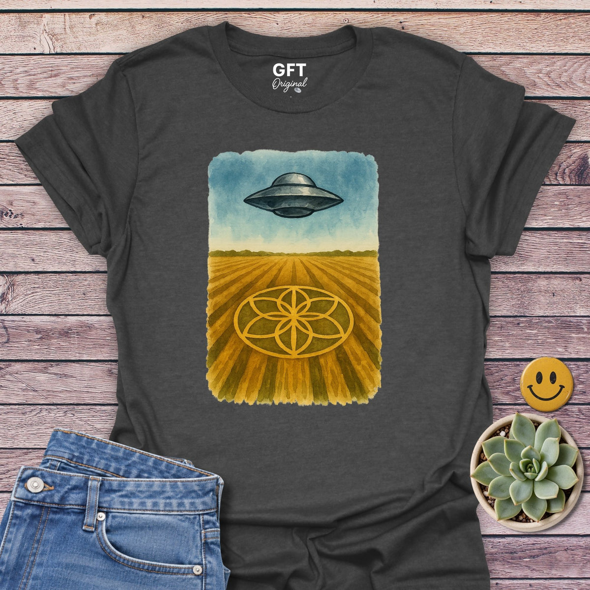 Galactic Seeds Classic Tee in Dark Heather