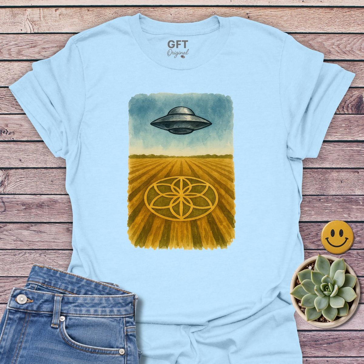 Galactic Seeds Classic Tee in Light Blue