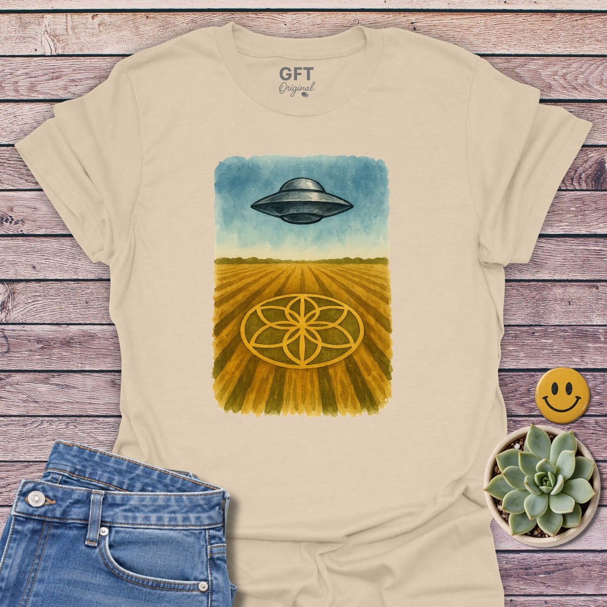 Galactic Seeds Classic Tee in Sand
