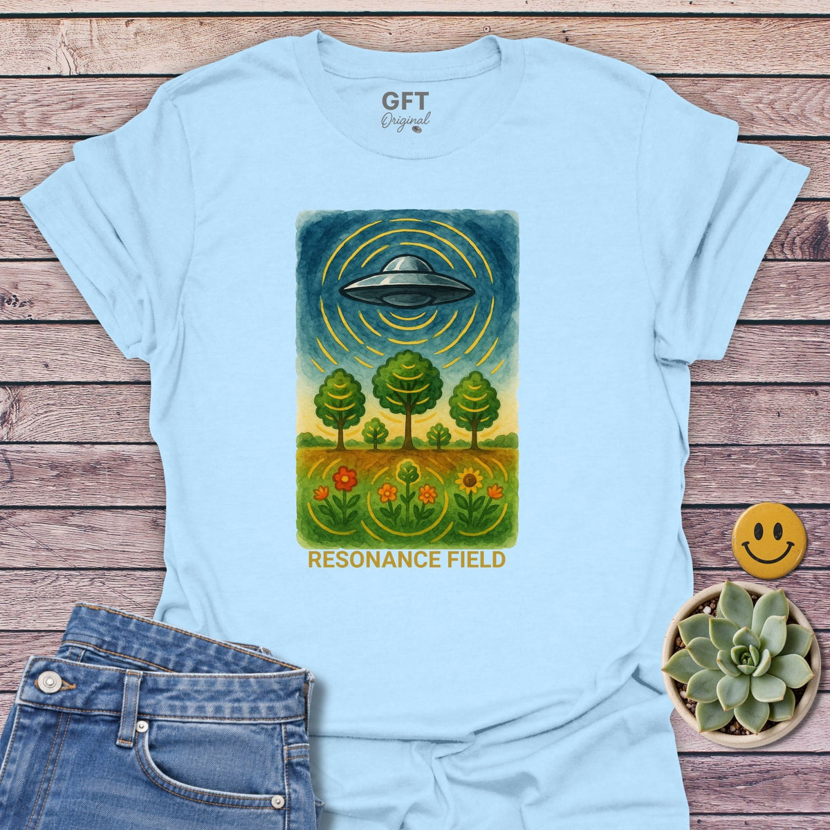 Resonance Field T-Shirt in Light Blue