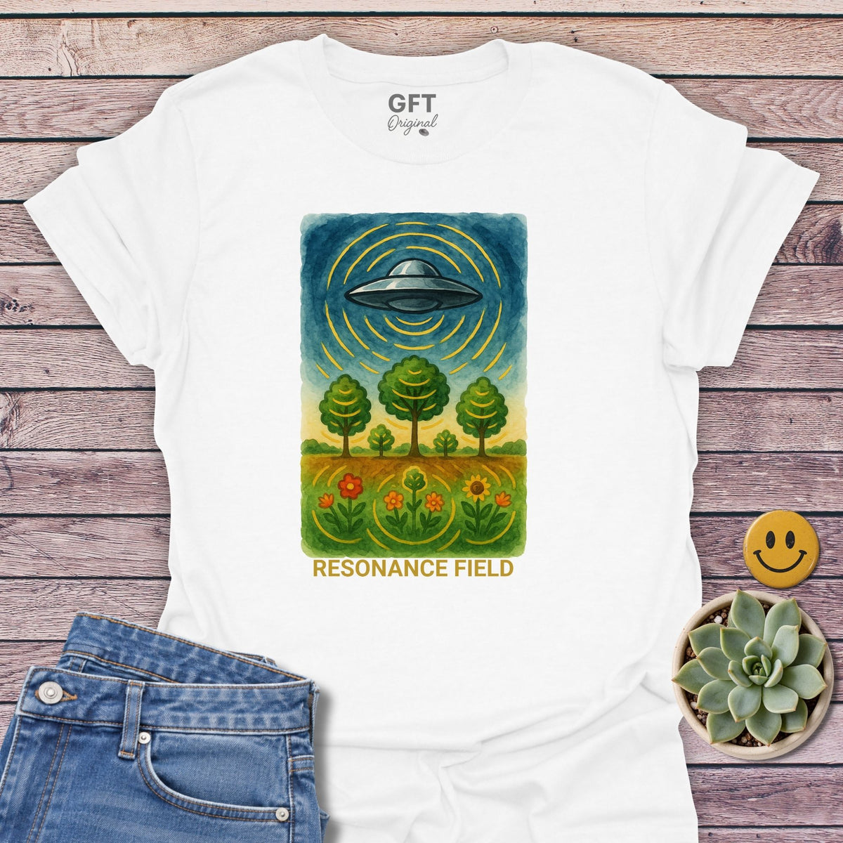 Resonance Field T-Shirt in White