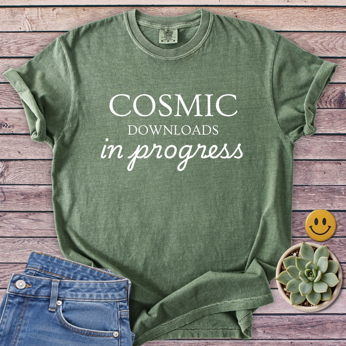 Downloads in Progress T-Shirt in Moss