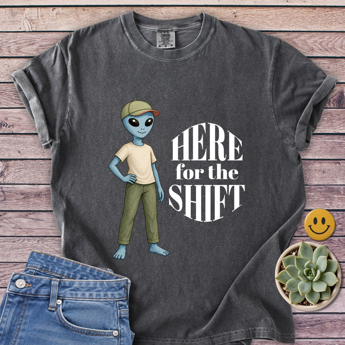Here for the Shift T-Shirt in Pepper