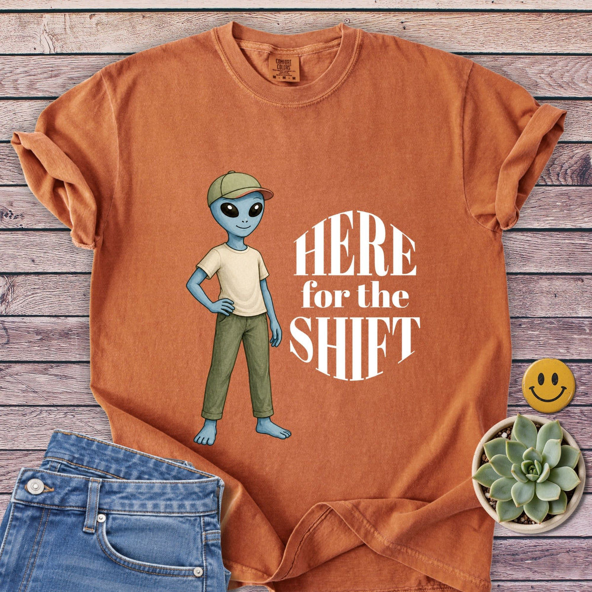 Here for the Shift T-Shirt in Yam
