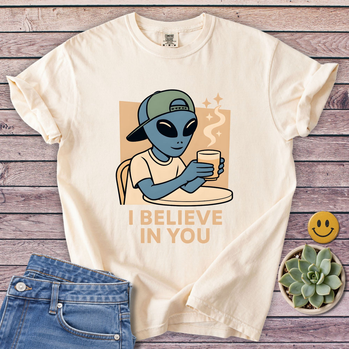 I Believe In You T-Shirt in Ivory