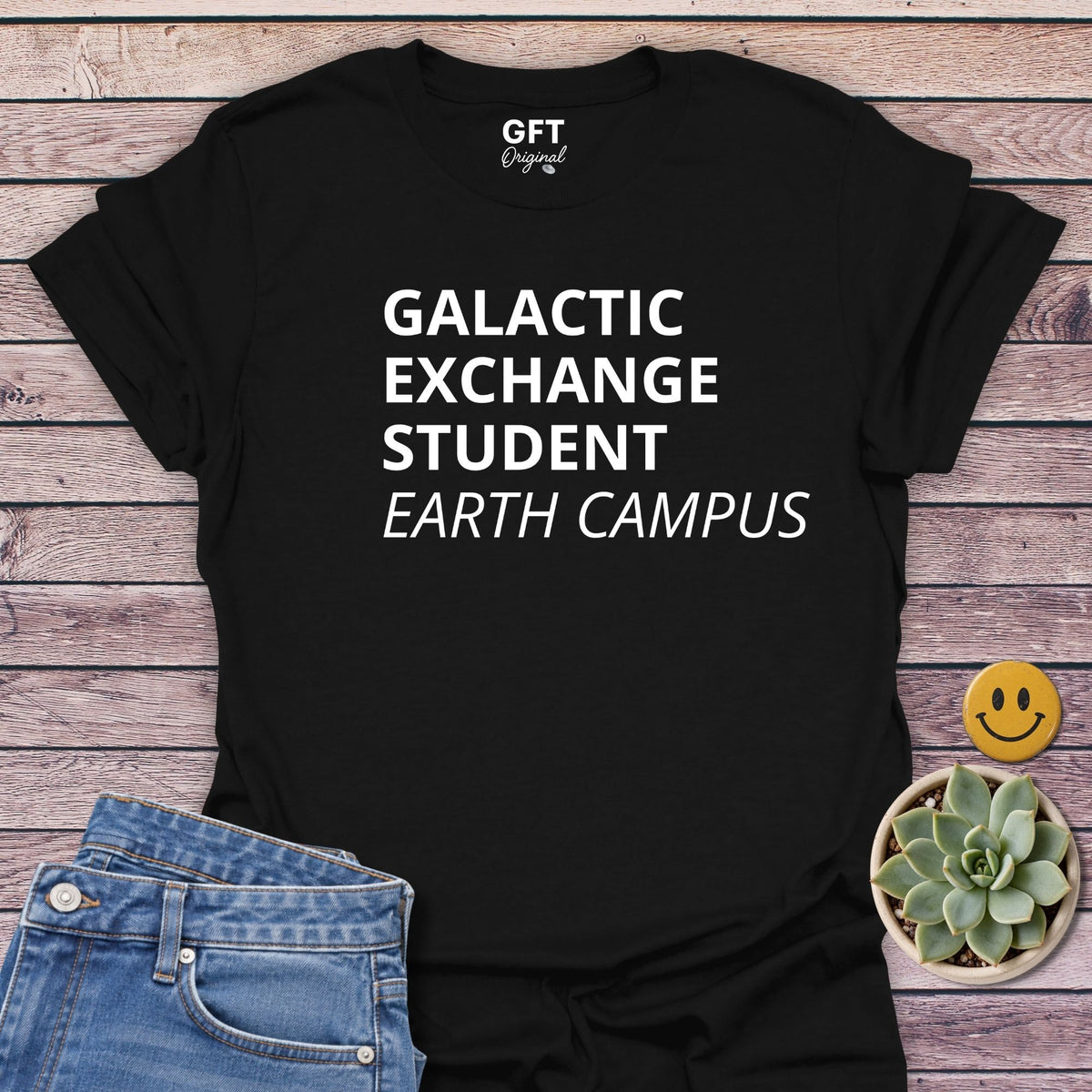 Galactic Exchange Student Classic Tee in Black