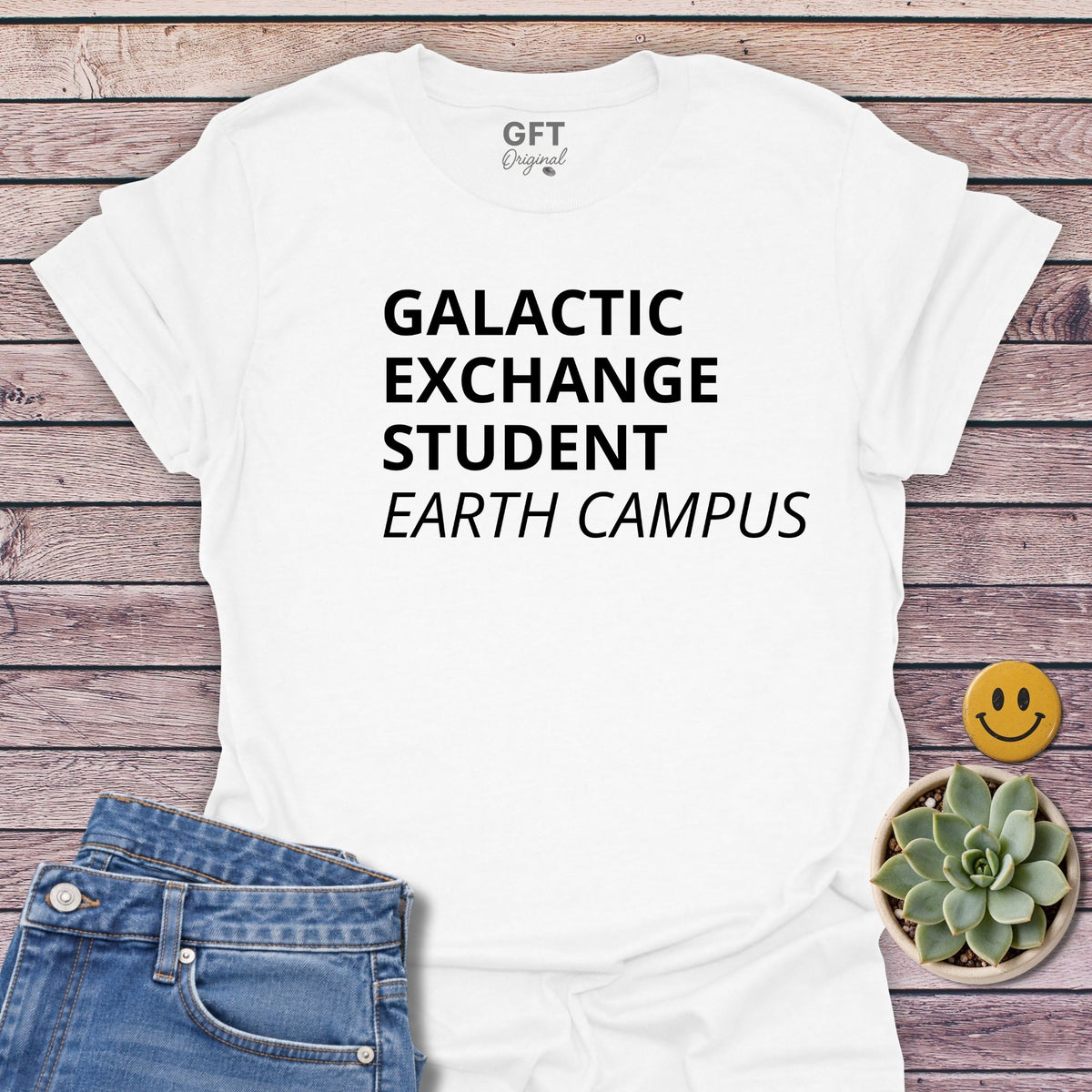 Galactic Exchange Student Classic Tee in White