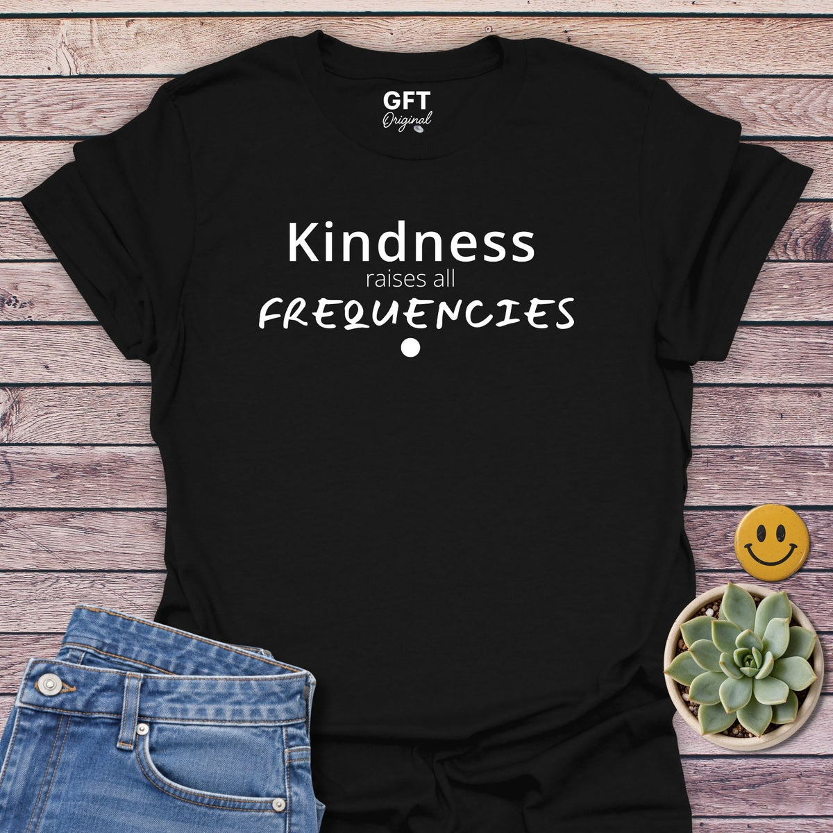 Kindness Raises All T-Shirt in Black