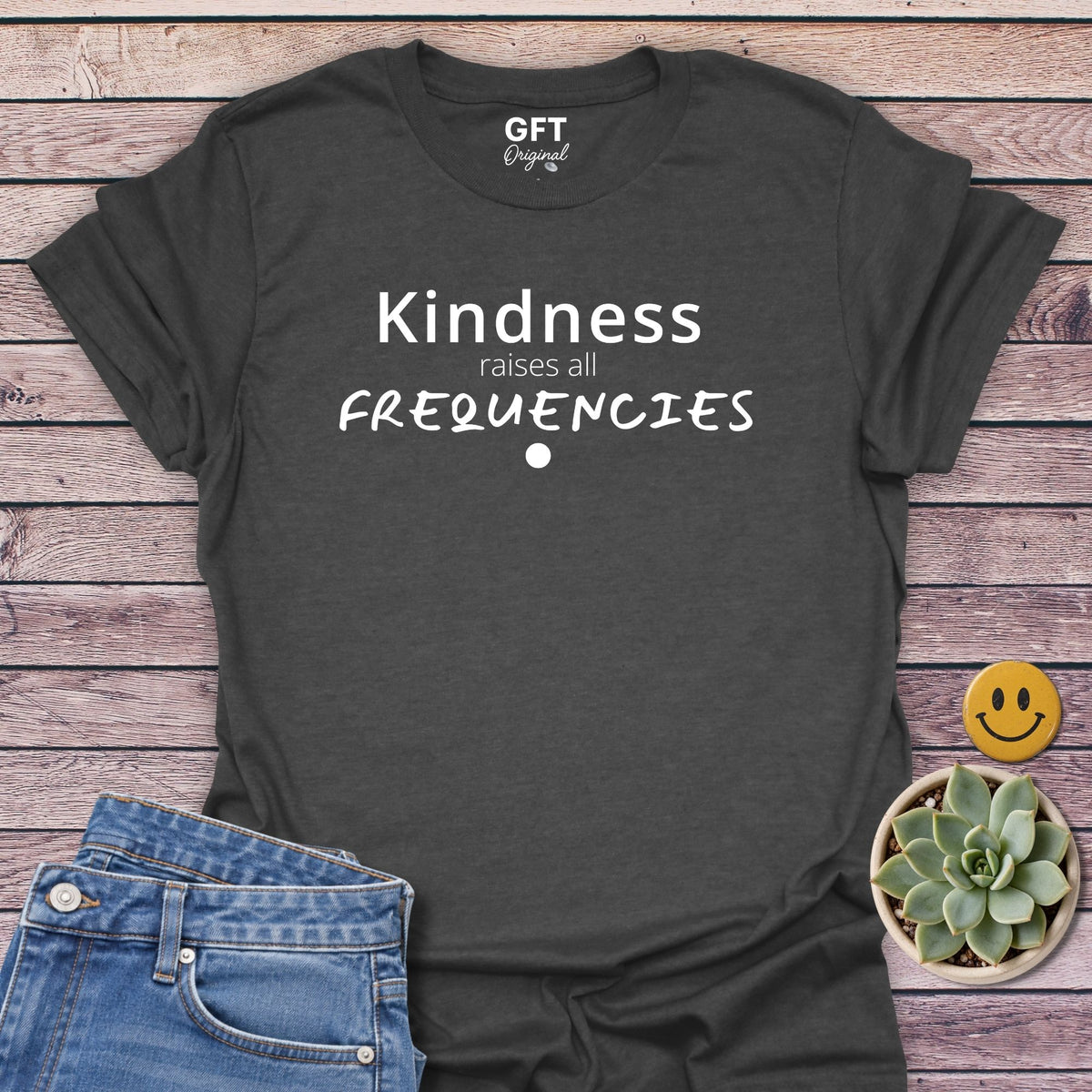 Kindness Raises All T-Shirt in Dark Heather