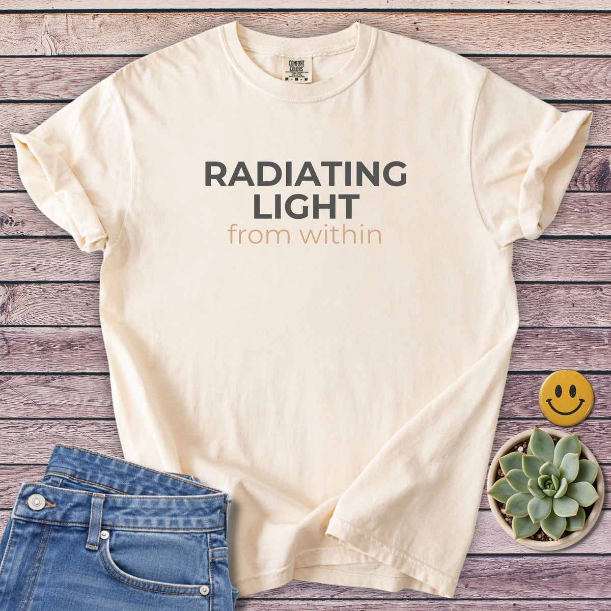 Radiating Light T-Shirt in Ivory