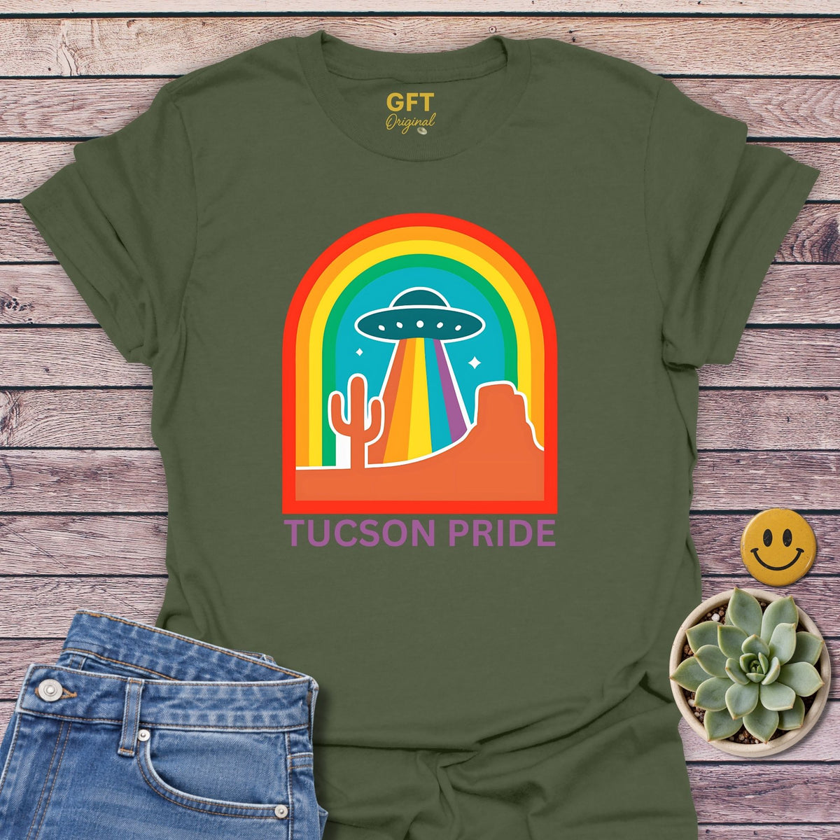 Tucson PRIDE T-Shirt in Military Green