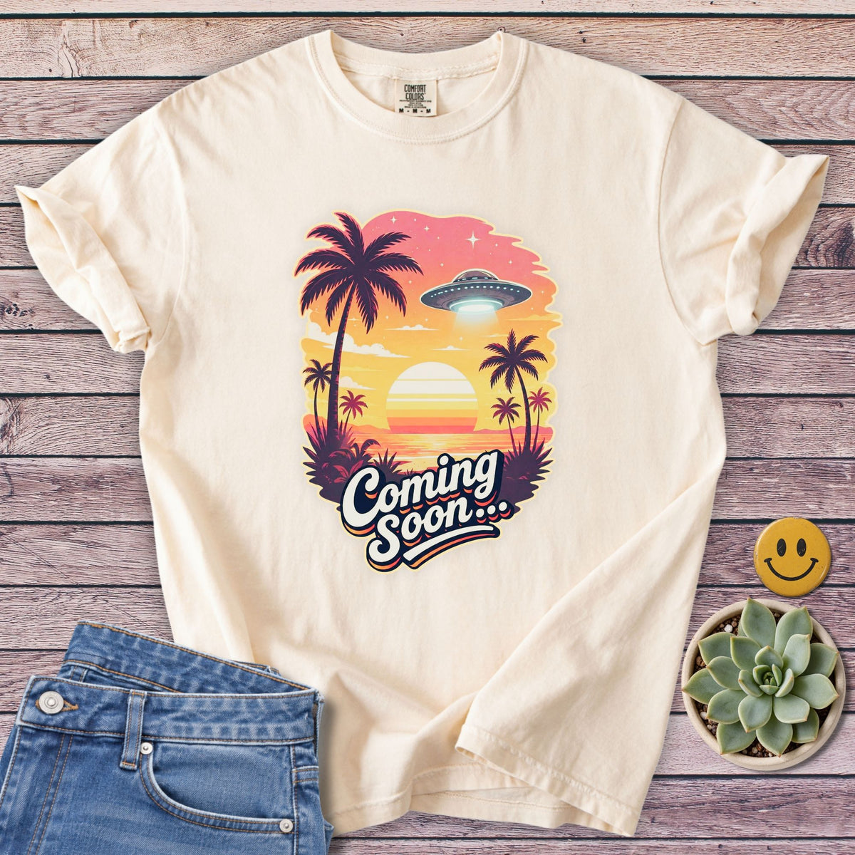Coming Soon T-Shirt in Ivory