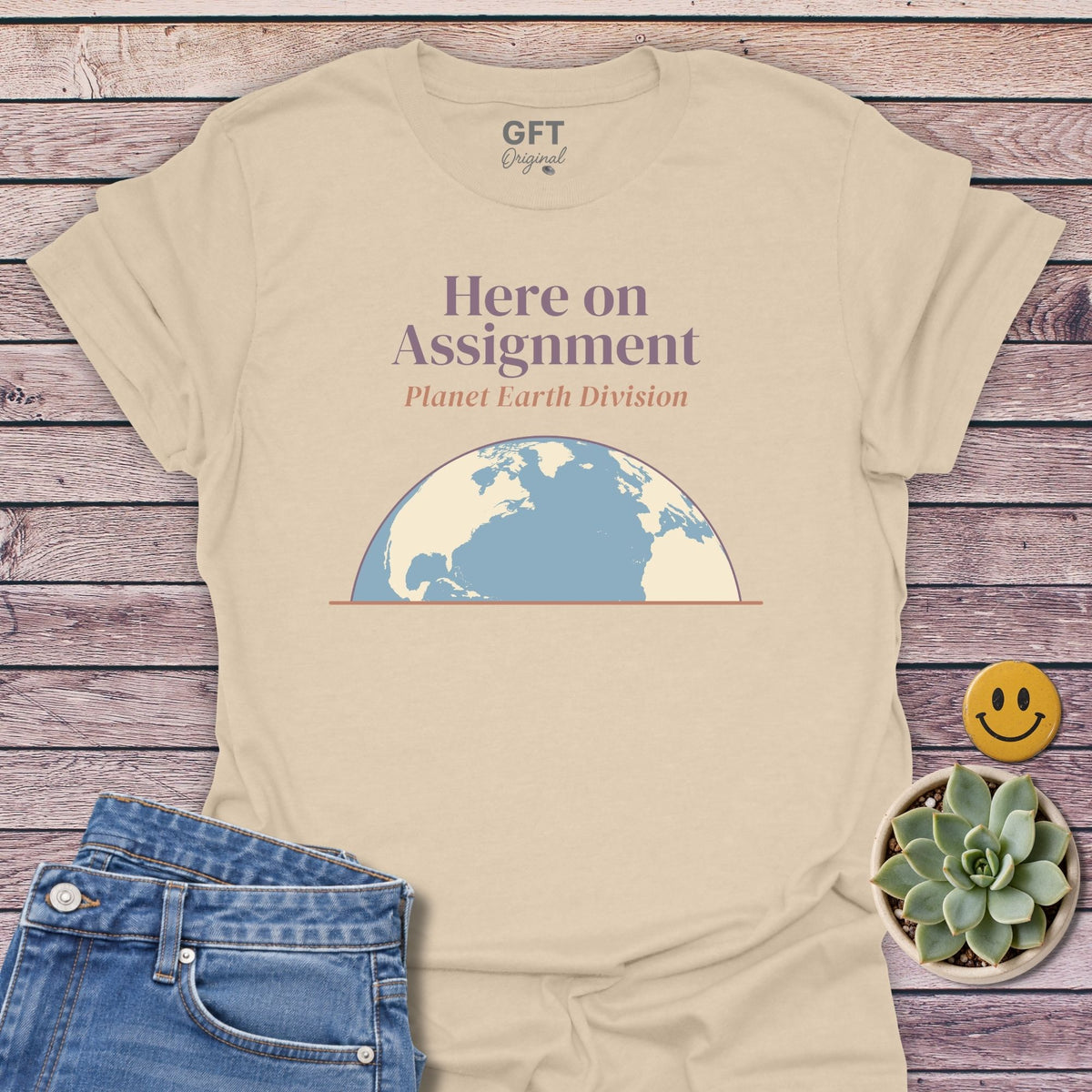 On Assignment T-Shirt in Sand