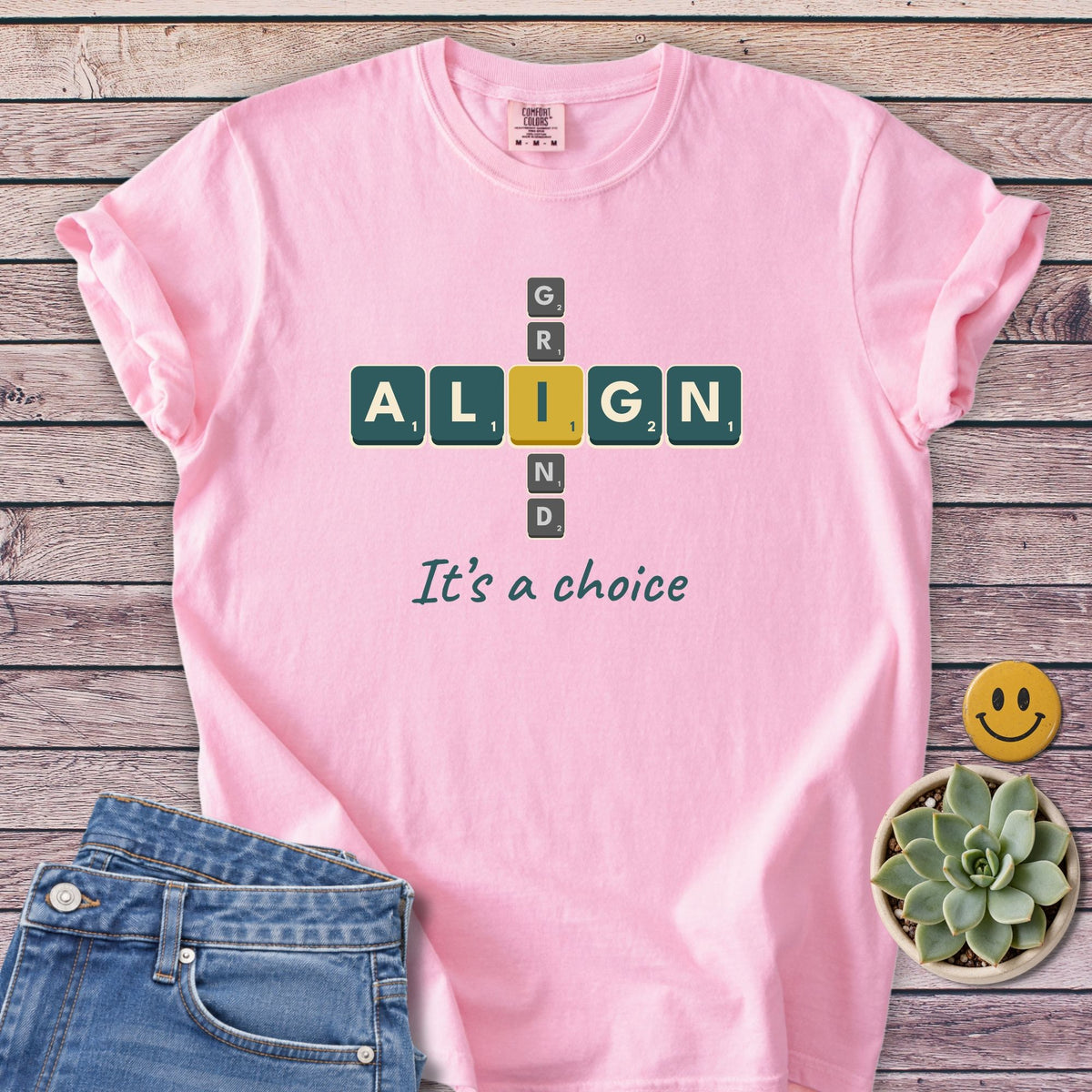 Align Don't Grind T-Shirt in Blossom