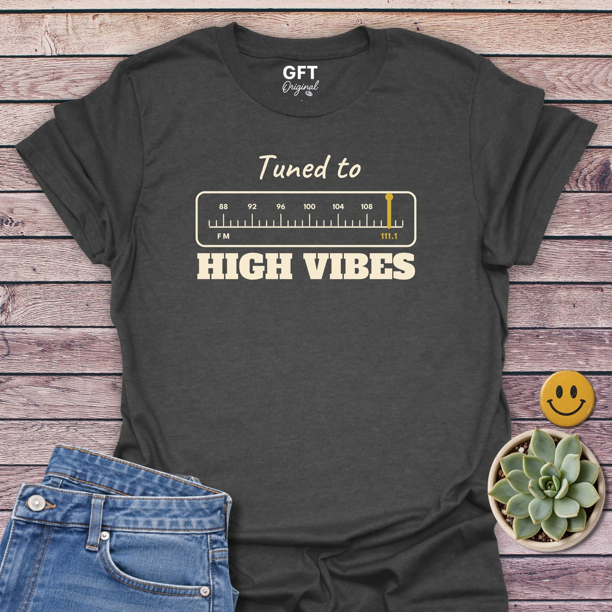 High Vibes 111.1 T-Shirt in Dark Heather