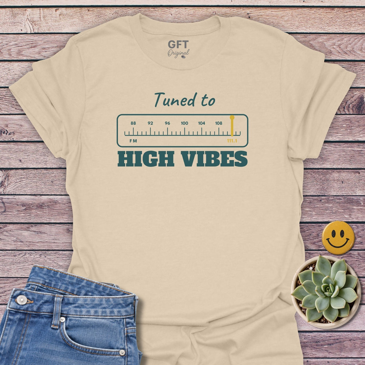 High Vibes 111.1 T-Shirt in Sand