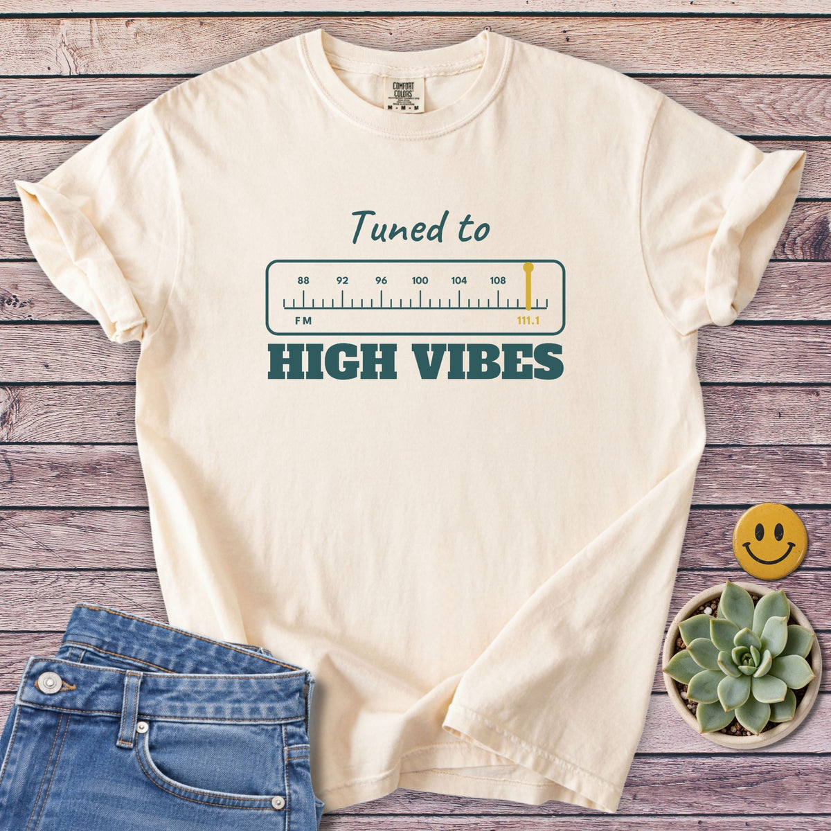 111.1 Vibes T-Shirt in Ivory