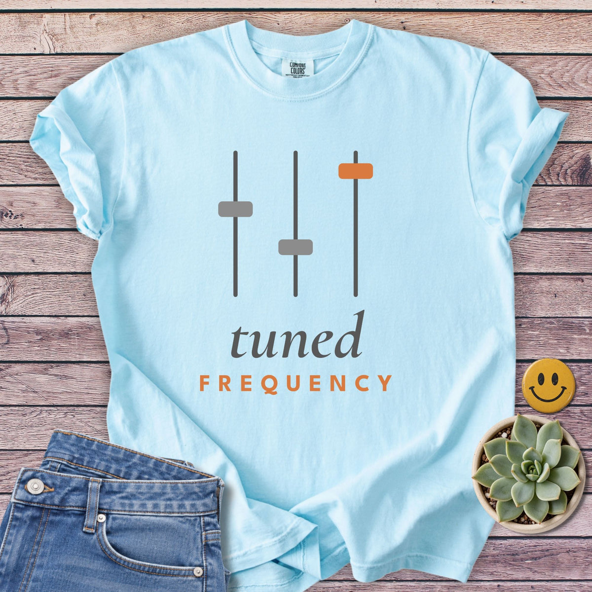 Tuned Frequency T-Shirt in Chambray
