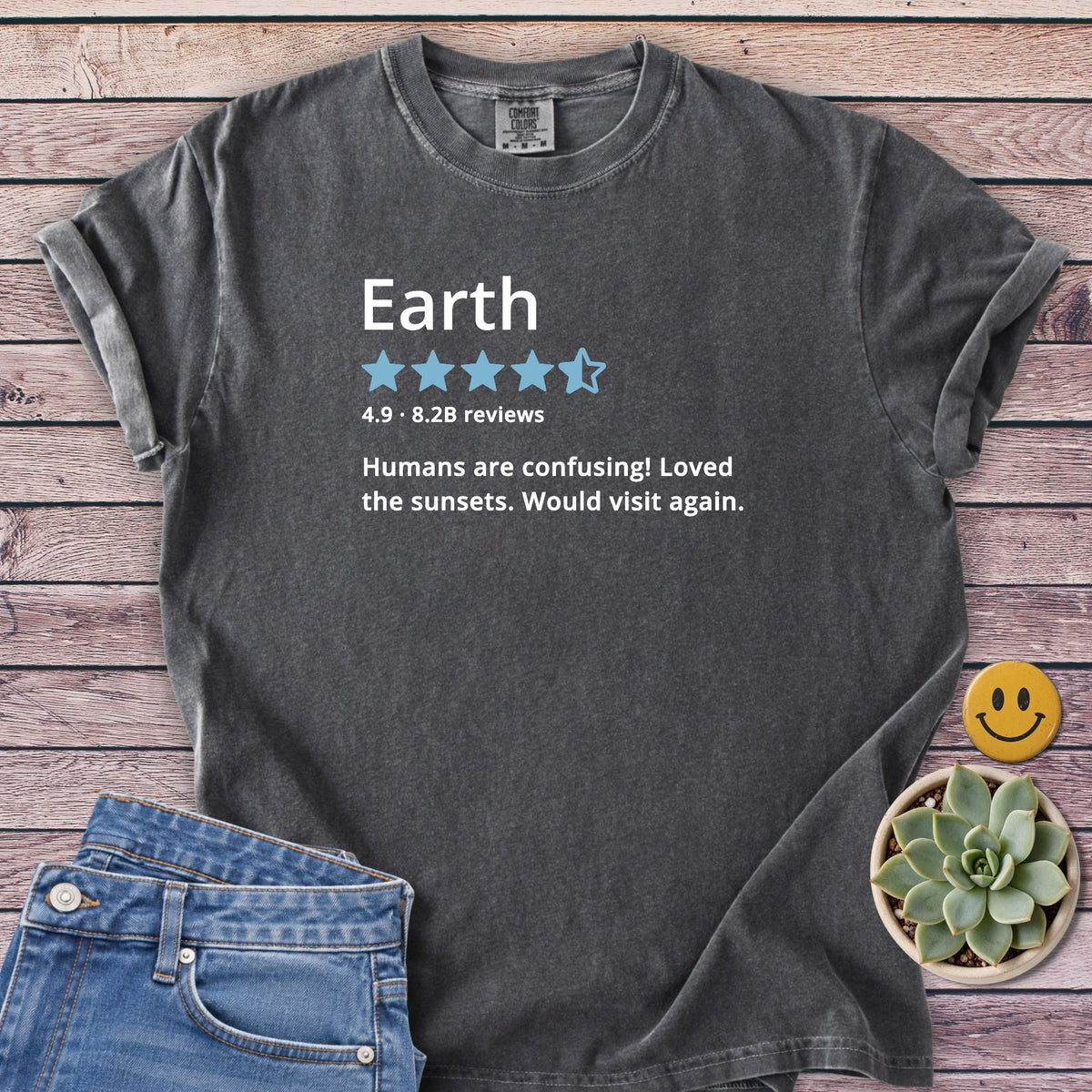 Would Visit Again T-Shirt in Pepper