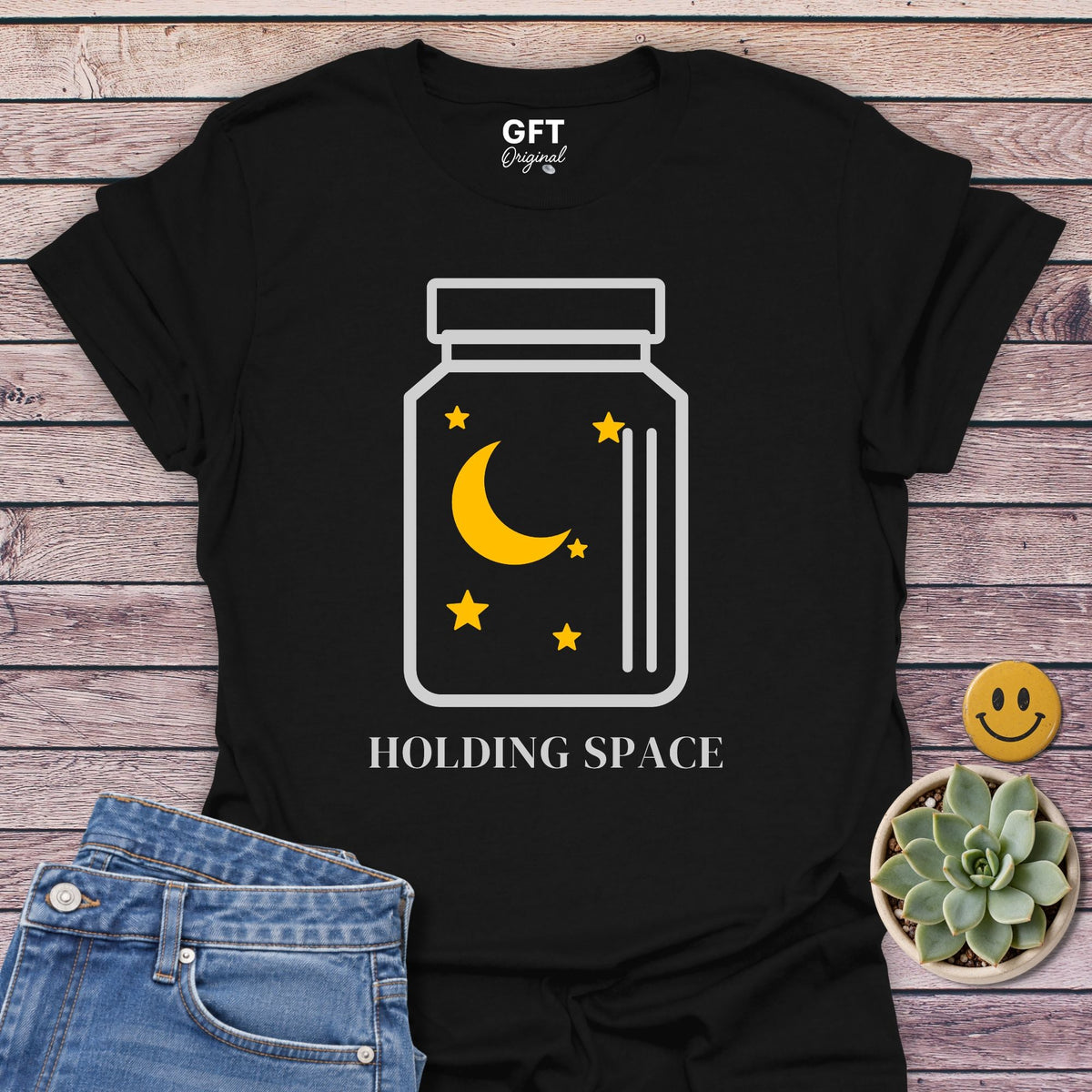 Holding Space T-Shirt in Black