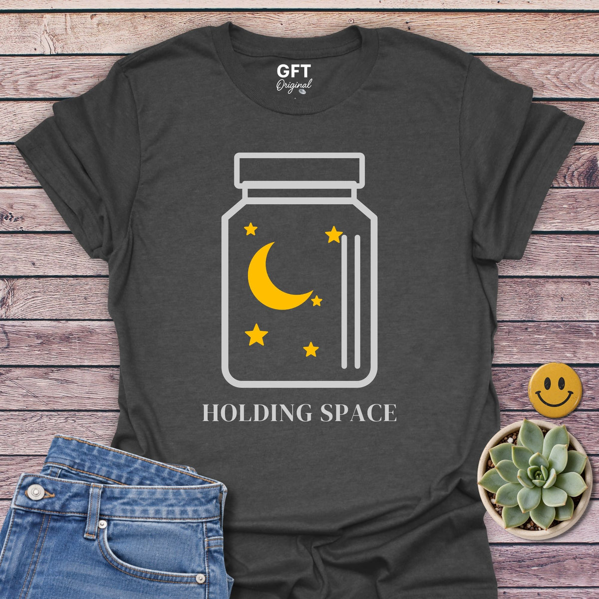 Holding Space T-Shirt in Dark Heather