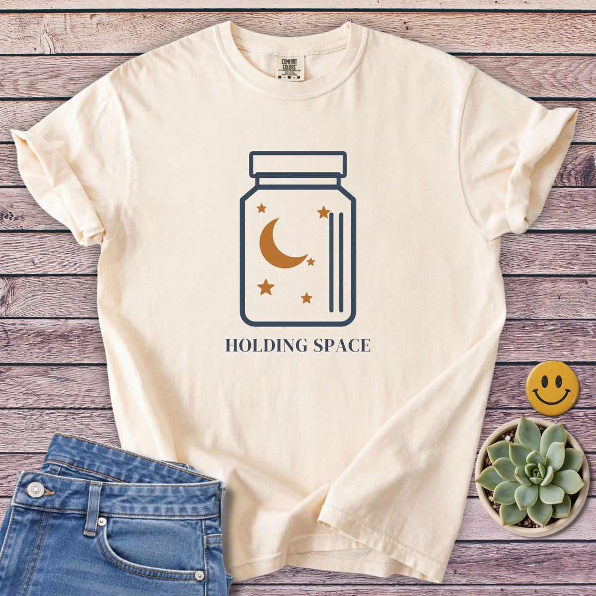 Holding Space T-Shirt in Ivory