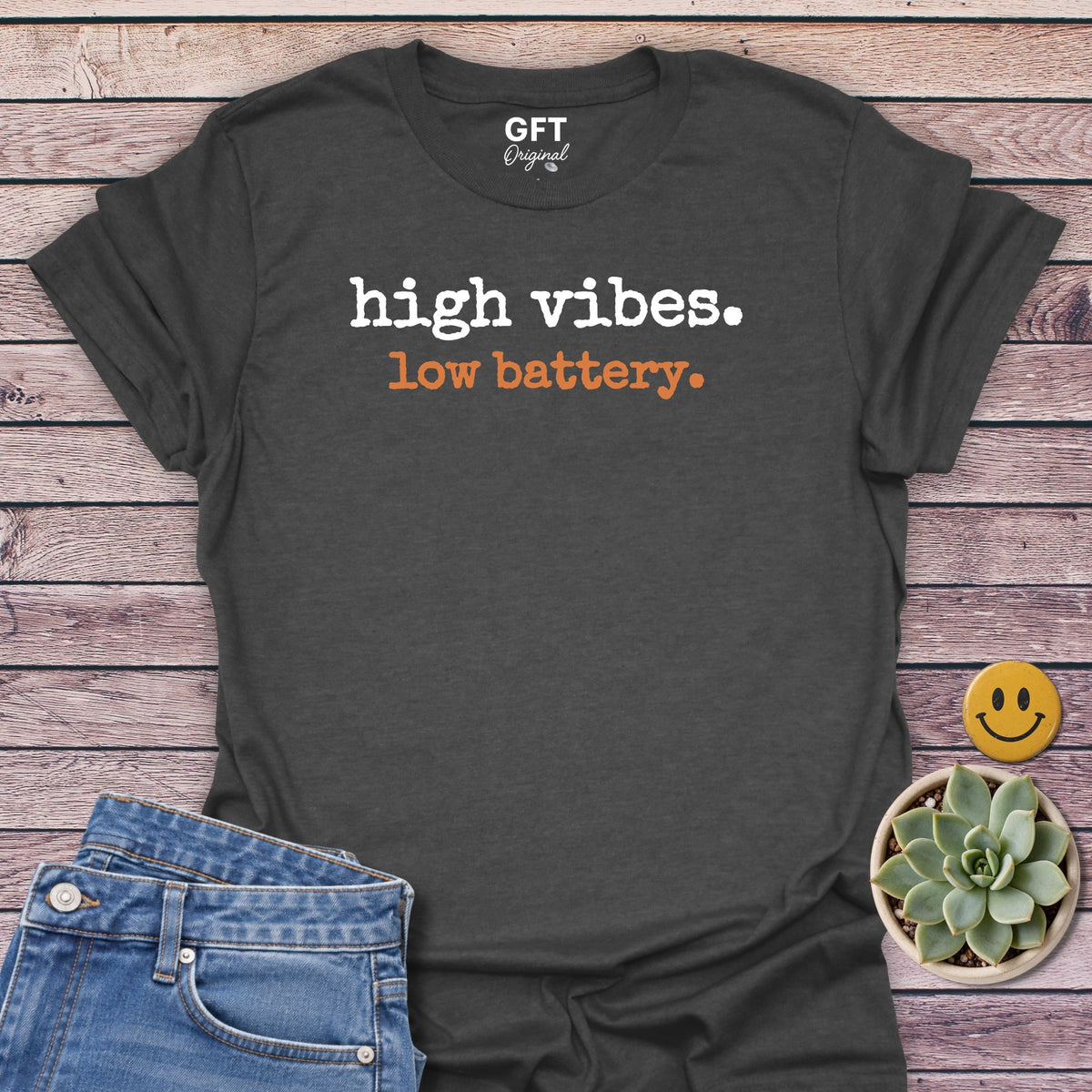 Low Battery T-Shirt in Dark Heather